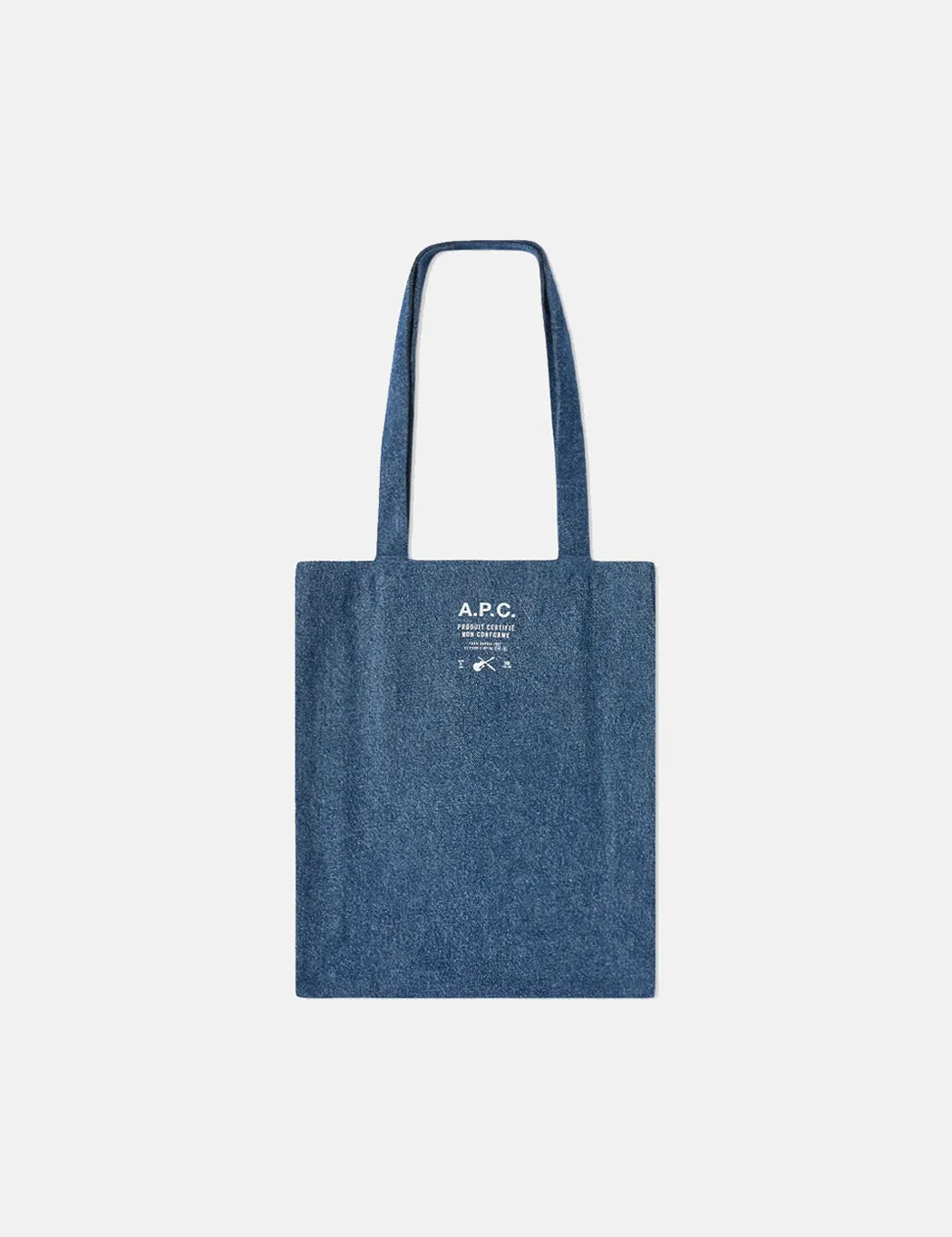 A.P.C. Lou Tote Bag - Washed Indigo Blue