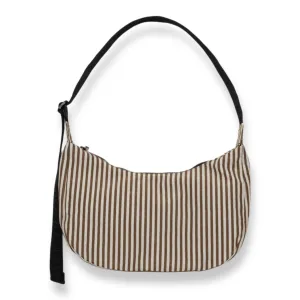 Brown Stripe Baggu Medium Crescent Bag for Optimal Visibility