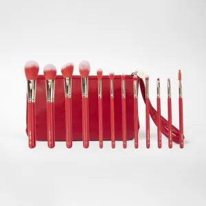 BH Cosmetics Miss Claus Fa La La Fierce 12 Piecs Brush  Bag Set