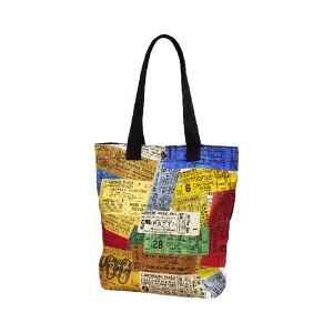 Bicast Leather Tote | Historical Tickets