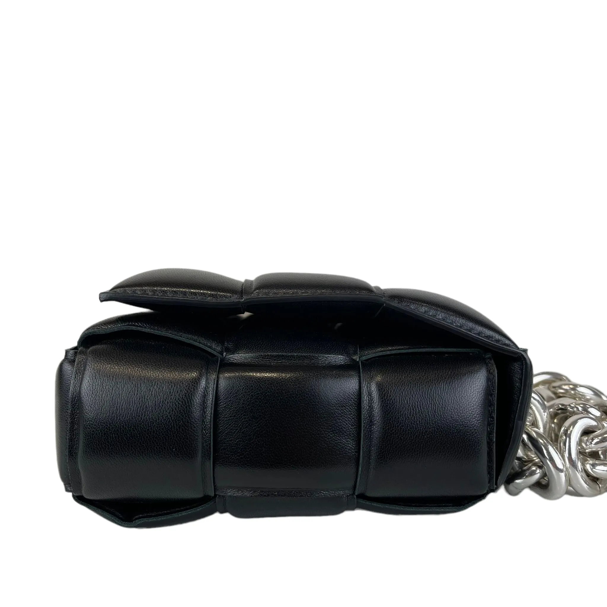 Chain Cassette Bag Leather Black SHW