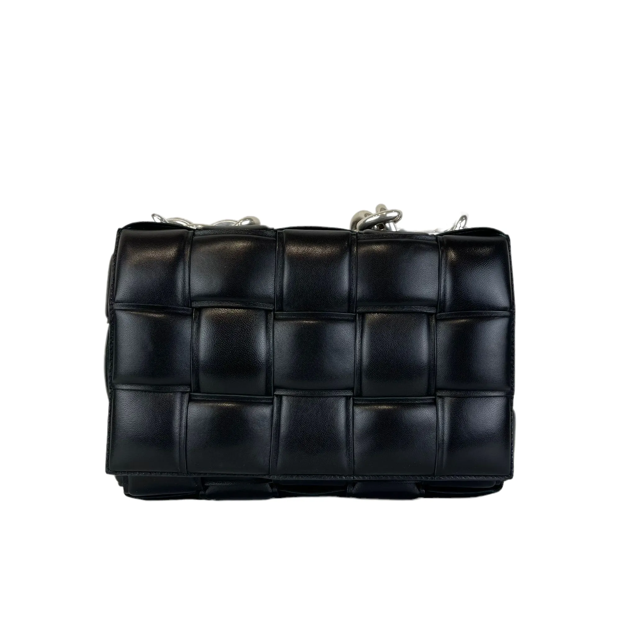 Chain Cassette Bag Leather Black SHW