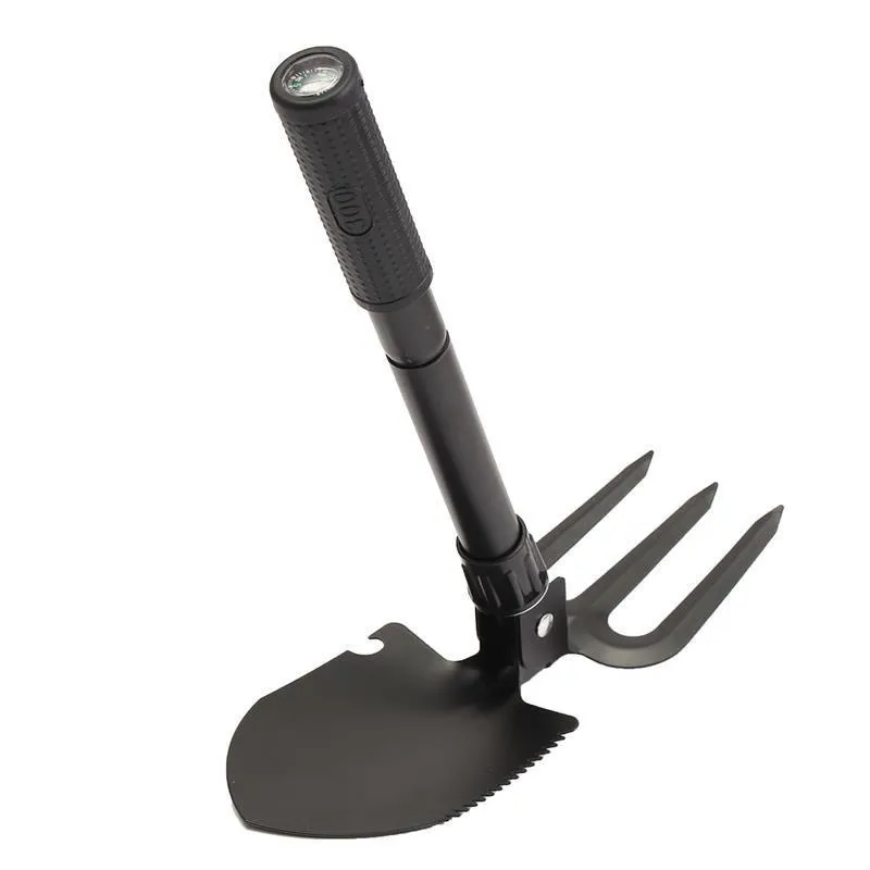 Compact Multi-Function Portable Heavy-Duty Folding Shovel & Fork