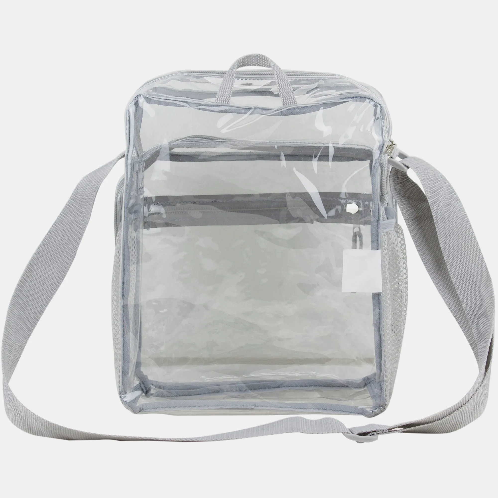 Eastsport Clear Stadium Messenger Bag with Side Mesh Pockets