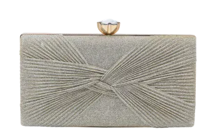 Fabucci Sand  Shimmer Box Clutch bag