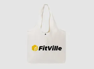 FitVille Double-Handle Canvas Tote Bag