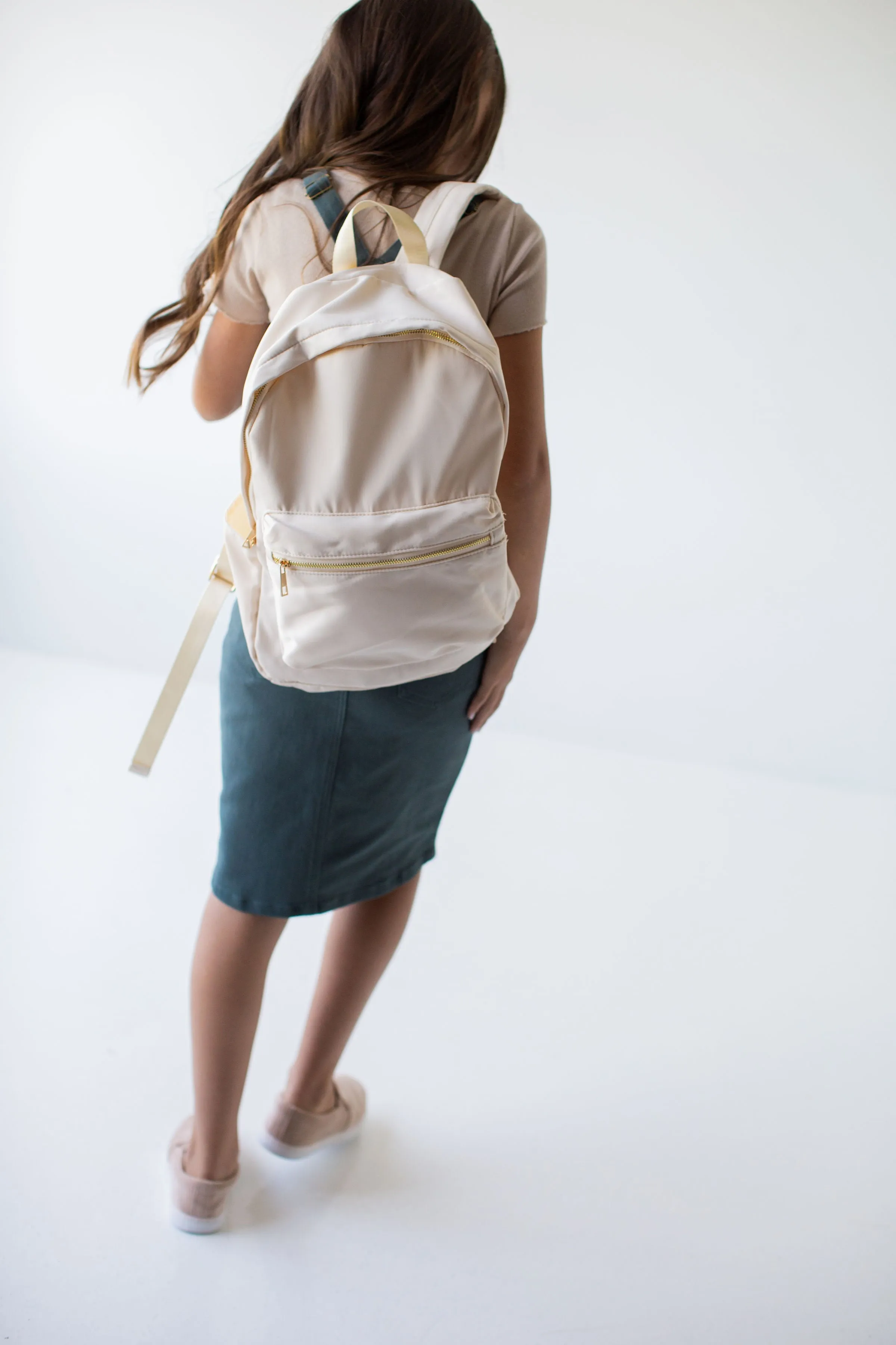 Girls School Backpack in Cream