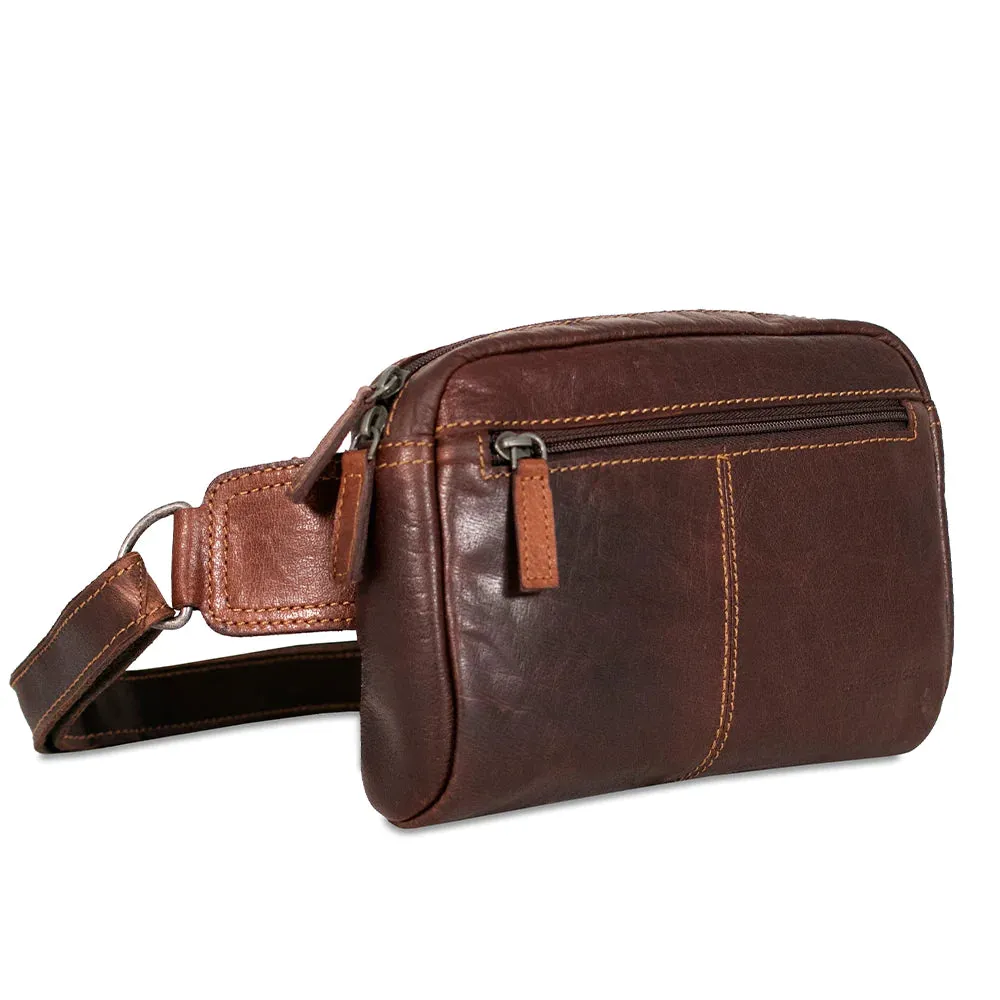 Jack Georges Voyager Large Travel Belt Bag 7109 Brown