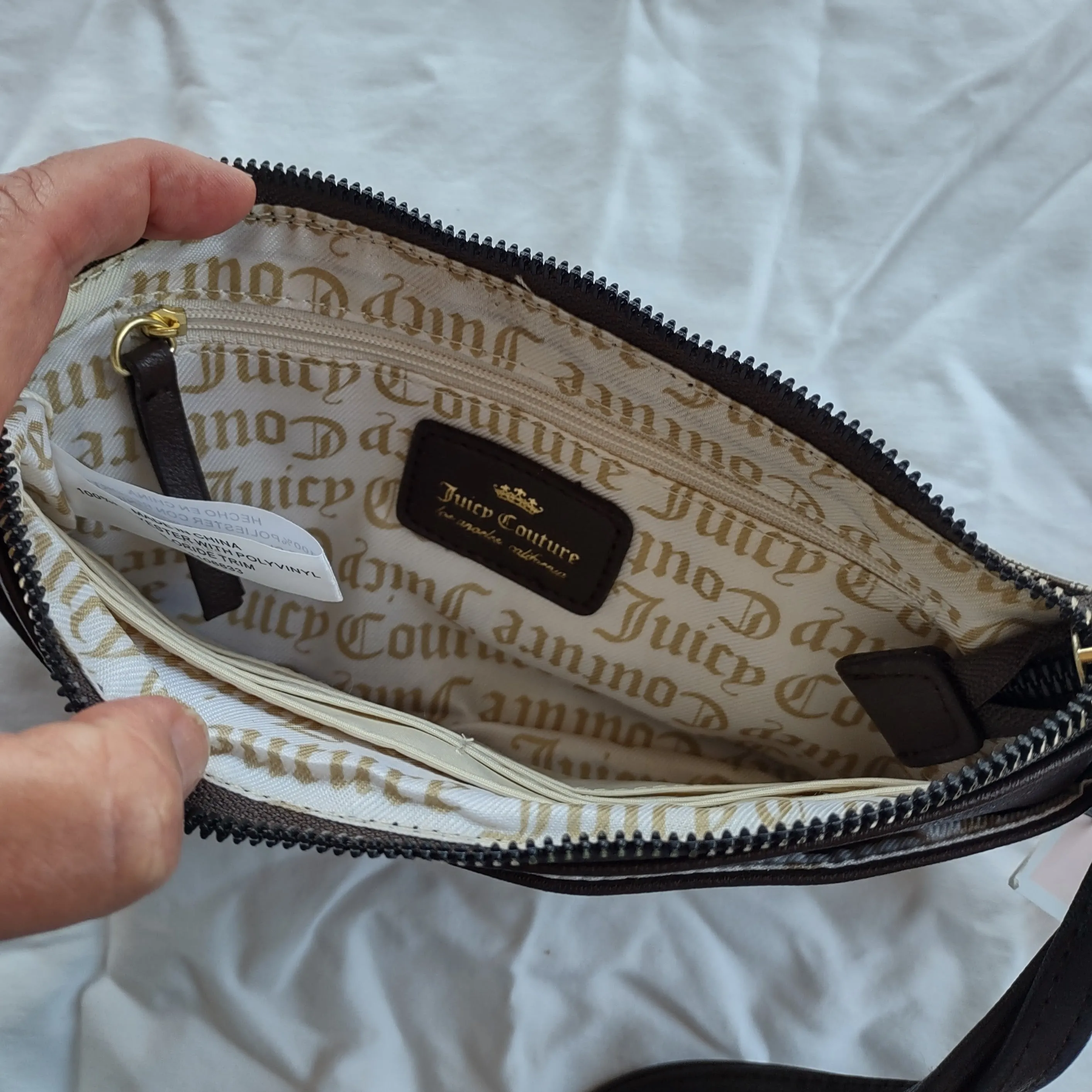 Juicy Couture Wristlet Clutch Handbag Signature Canvas