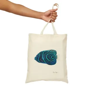 Juvenile Emperor Angelfish Cotton Canvas Tote Bag