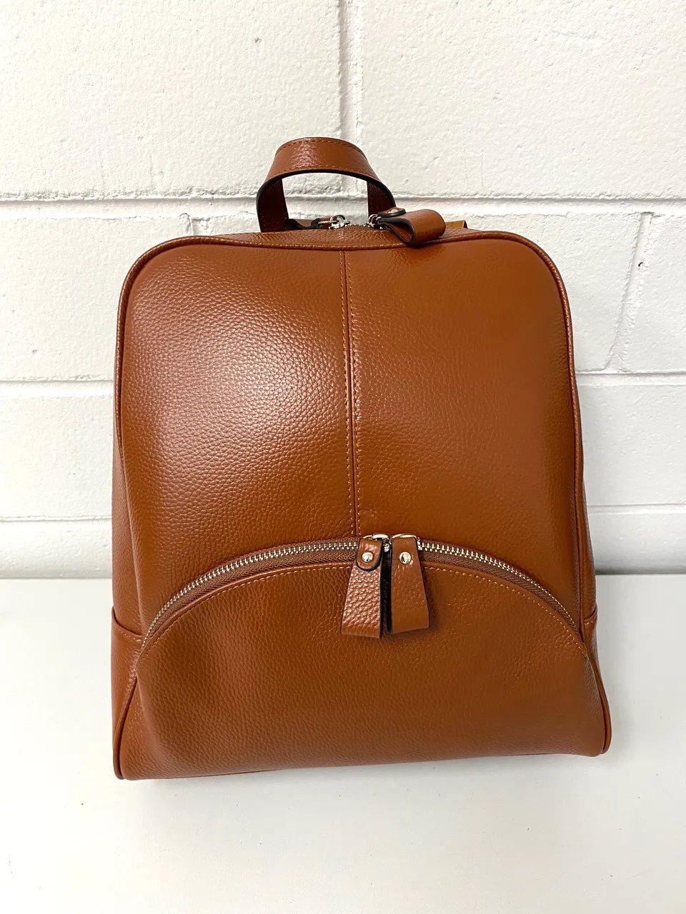 Kingscliff | Tan Premium Genuine Leather Backpack