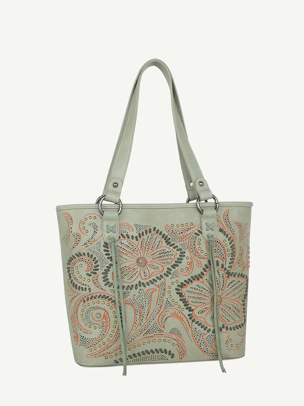 Montana West Cut-out Floral Embossed Concealed Carry Tote