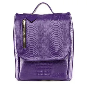 Purple Apollo 2 Faux Crocodile Skin Backpack